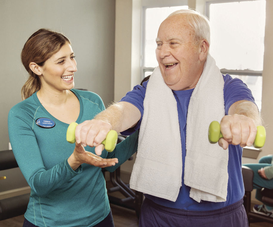 Workout with senior